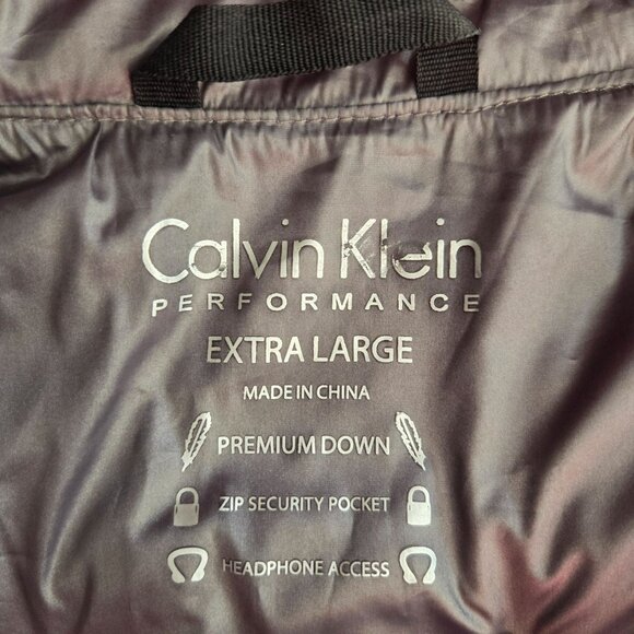 Calvin Klein Performance Down Filled Puffer Vest Gray Size XL - Picture 12 of 15